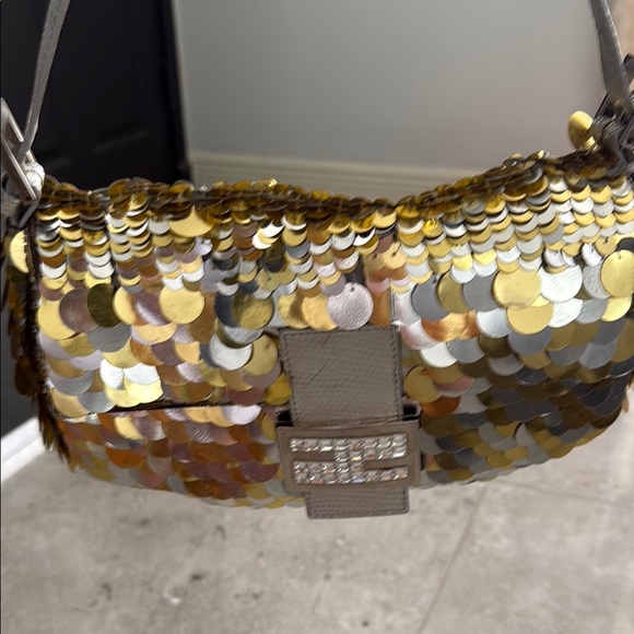 Fendi Sequin Shoulder Bag - Gold and Silver - Picture 1 of 6